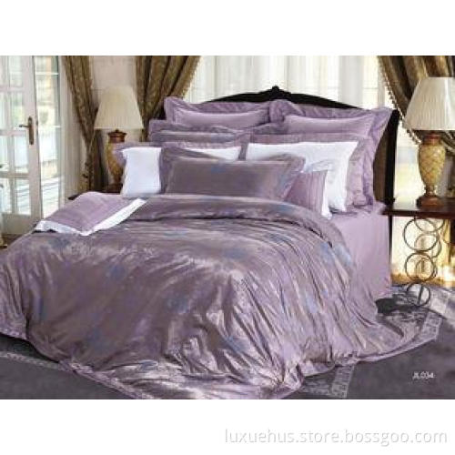 Duvet Cover Sets Silk Cotton Jacquard Luxury Bed Sets 4 PCS